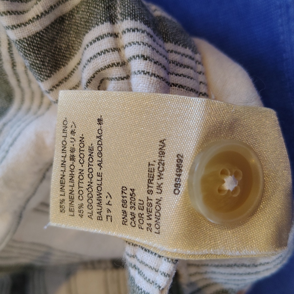 Anthropologie Beachgoer Women's 12 White and Green Striped Shorts - Picture 7 of 8